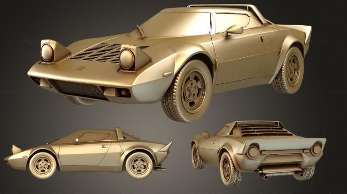 Автомобили и транспорт (Lancia Stratos 1974, CARS_2212) 3D модель для ЧПУ станка